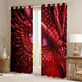 thumbnail image 2 of Castle Fairy Magical Dragon Curtains Pack of 2 (42x84 Each),Animal Curtains Blackout, 2 of 6