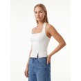 thumbnail image 3 of Camisetas sin mangas con cuello halter para mujer, color liso, bajo con abertura, chalecos casuales, moda de verano, camisetas sin mangas, estilo streetwear, 3 of 9