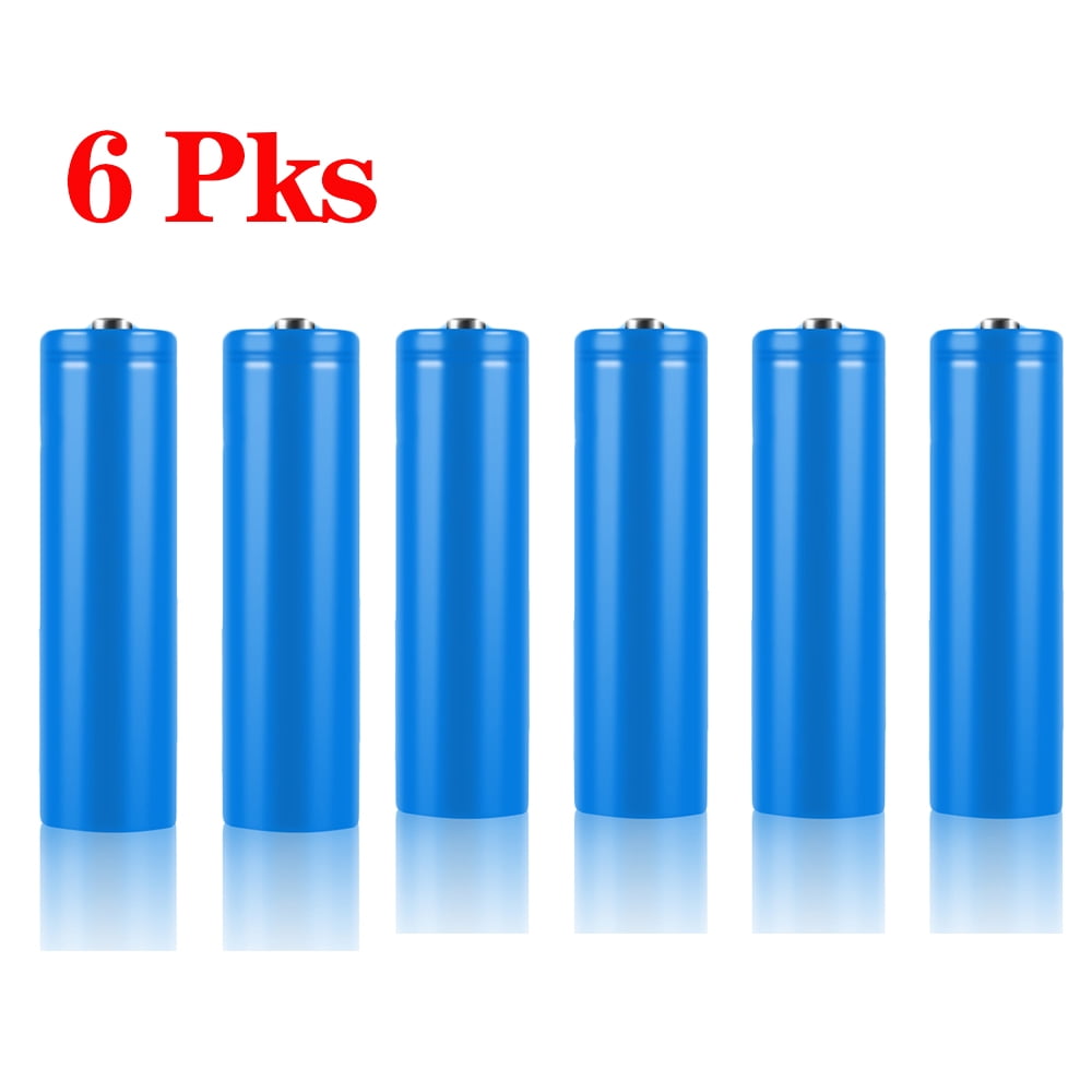 "6 Pack 2600mAh Batteries Rechargeable Battery Solar Powered Outdoor