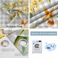 thumbnail image 2 of Spring Forsythia Flowers Blackout Curtains for Bedroom, Yellow Floral Hummingbird Gray Plaid Thermal Insulated Kitchen Drapes with Grommets, Light Blocking Window Treatment, 2 Panels 27.5" x 39", 2 of 7