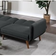 thumbnail image 3 of Ucloveria 81" Modern Sofa Polyfiber Sofa Convertible Bed Wooden Legs Living Room Lounge, 3 of 7