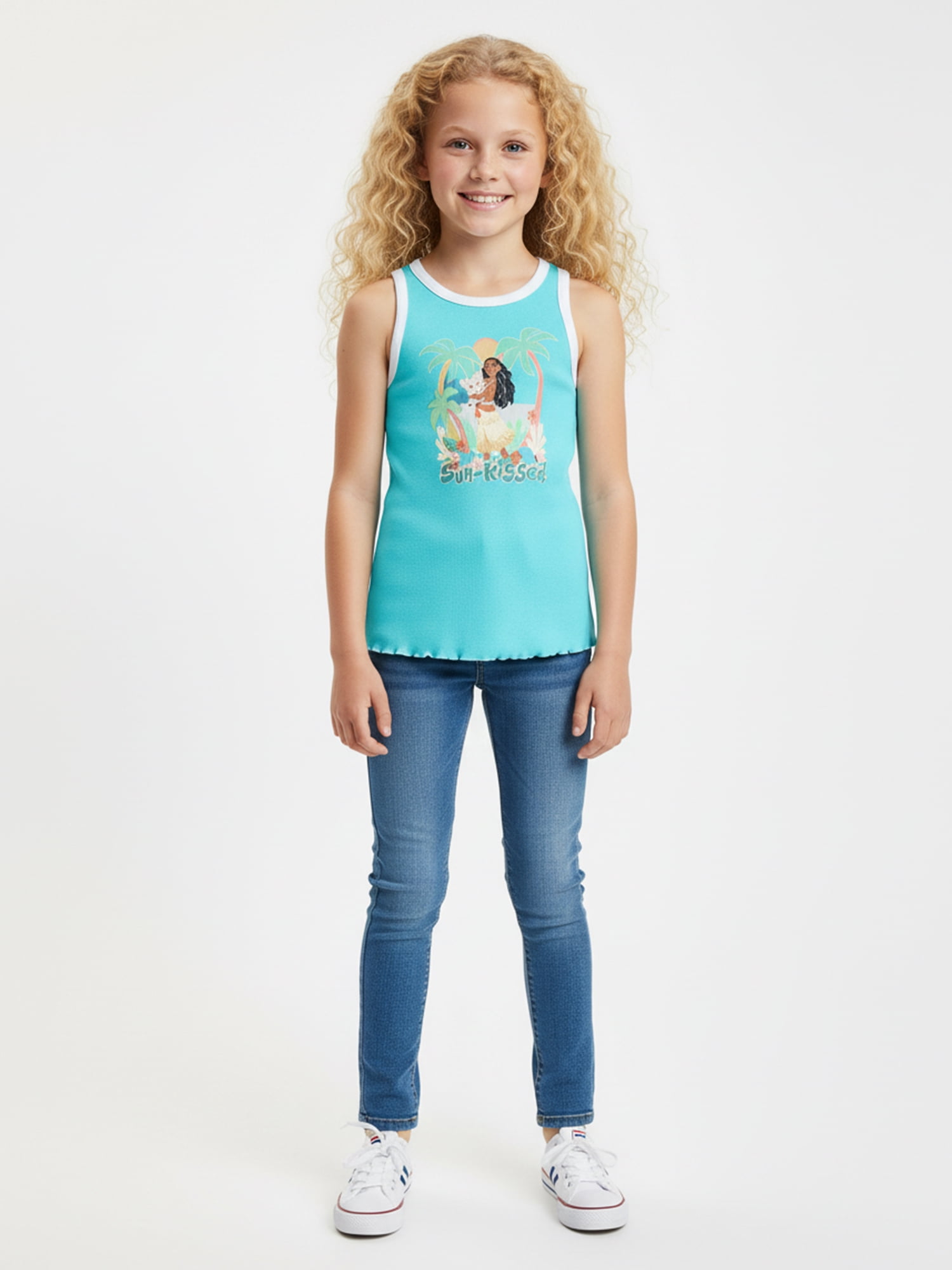 Moana, Girls' Ringer Graphic Tank Top, Sunkissed, Sizes 4-16
