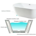 thumbnail image 3 of FerdY Bali 59" Acrylic Freestanding Bathtub with Polished Chrome Drain, 3 of 12
