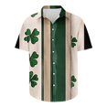thumbnail image 4 of Wancir Chemises pour Hommes en Solde, Chemise Décontractée Printemps/été à Col Imprimé Saint-Patrick à Manches Courtes, 4 of 5