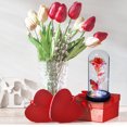 thumbnail image 4 of Lámpara de noche con forma de rosa y mariposa en cúpula de cristal, ideal como regalo de San Valentín, 4 of 7