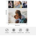 thumbnail image 6 of Custom Blanket with Photos Text Customized Throw for Christmas Birthday Personalized Gift Flannel Blanket for Family Friends lovers Dog Pets Fits Sofa Bedroom (1 Photo, 50"x60" 127cmX152cm), 6 of 6