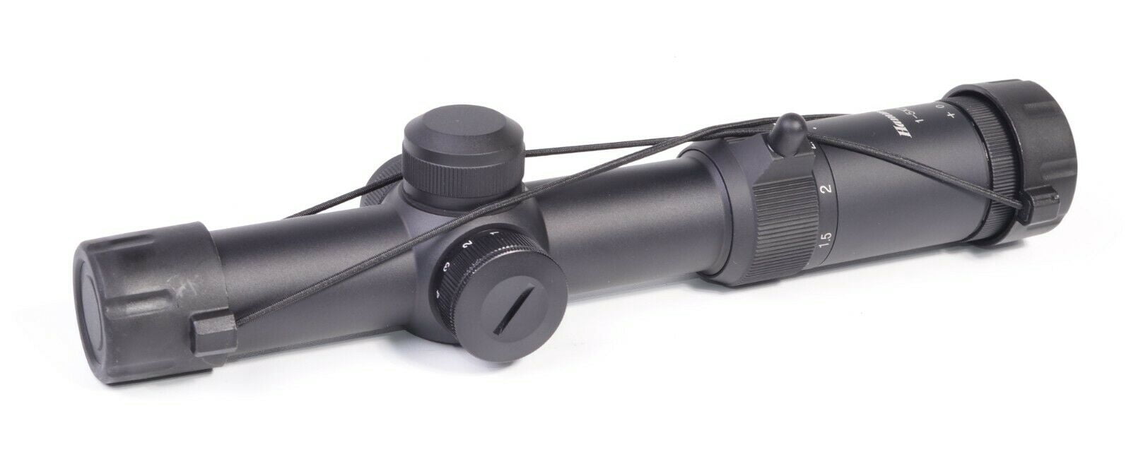 Hammers Low Light Varmint Hunt 1-5x24 Rifle Scope with Dot Reticle 30mm Weaver Ring
