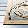 thumbnail image 4 of Safavieh Courtyard Nanda Botanical Indoor/Outdoor Area Rug, Natural/Blue, 7'10" x 7'10" Square, 4 of 9