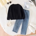thumbnail image 6 of Duqingm Toddler Girl Clothes Sets, 2Pcs Cute Fall Outfit for Little Girls, Long Sleeve Top Pants for Size 3-7T,3-4 Years, 6 of 7