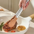 thumbnail image 2 of Msgweeeg Silicone Stainless Steel 11-Inch Food Tongs for Baking Cooking Durable Non-Stick Utensils Heat-Resistant Professional Serving Kitchen Tools Easy Grip Essential Food Prep Accessory, 2 of 7
