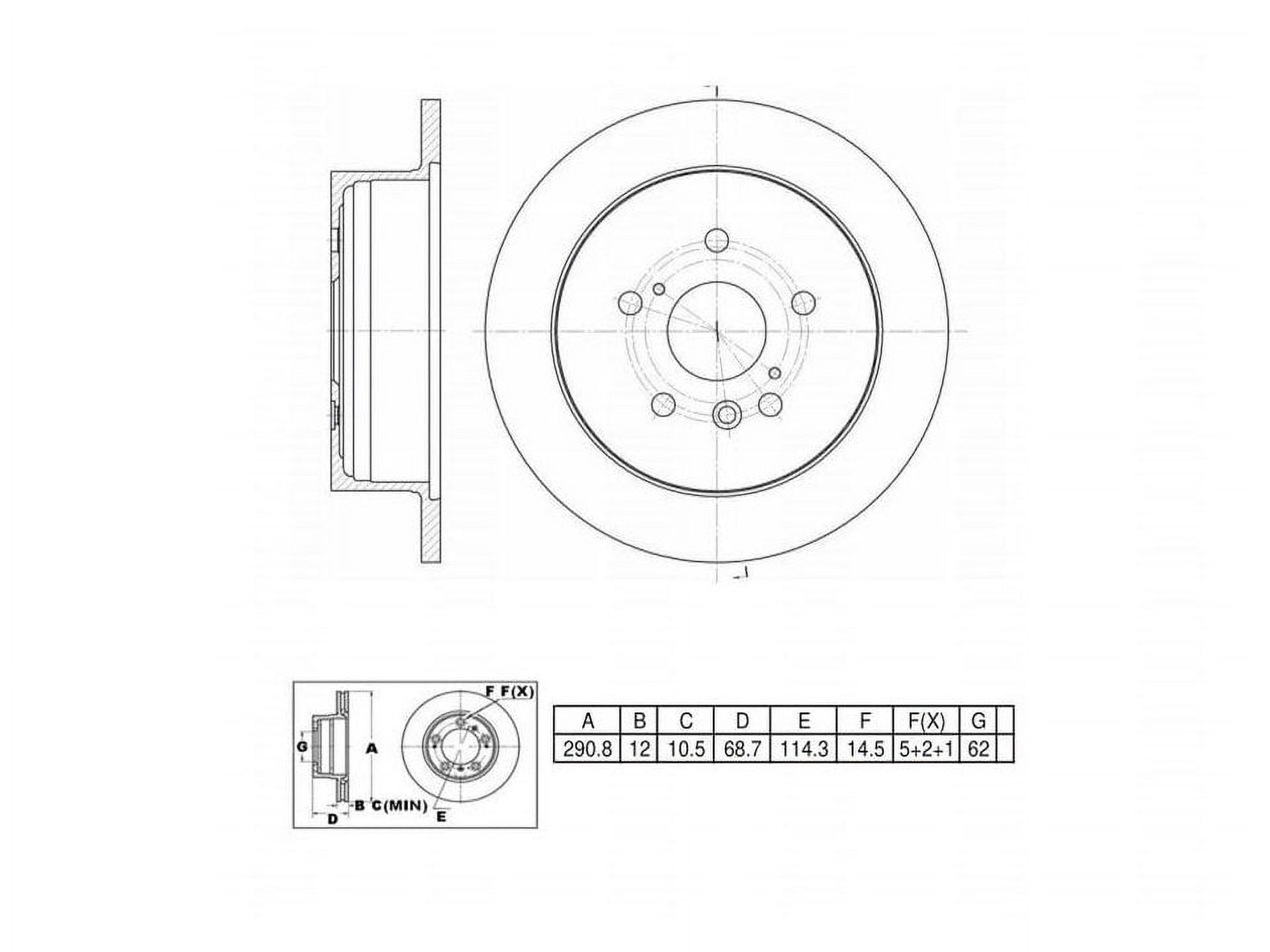 UltraHC Coated High Carbon Brake Rotor, Rear UR000319, Toyota Sienna 2010-2004