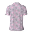 thumbnail image 4 of Rocae Flamingo for Men's Short Sleeve Polo Shirt, Quick Drying Performance Moisture Wicking Sports Men's Golf Shirt, 4 of 9