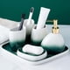 thumbnail image 2 of Cosas de baño Juego de 5 accesorios de cerámica para baño, taza de enjuague bucal, jabonera, botella de loción, juego esencial de baño para encimera, apartamento,, 2 of 7