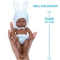 thumbnail image 3 of 7 Inch Realistic Baby Doll Soft Vinyl Reborn Doll with Pacifier Easter Gift for Girls Toddlers Pretend Play Ages 3 Plus, 3 of 7
