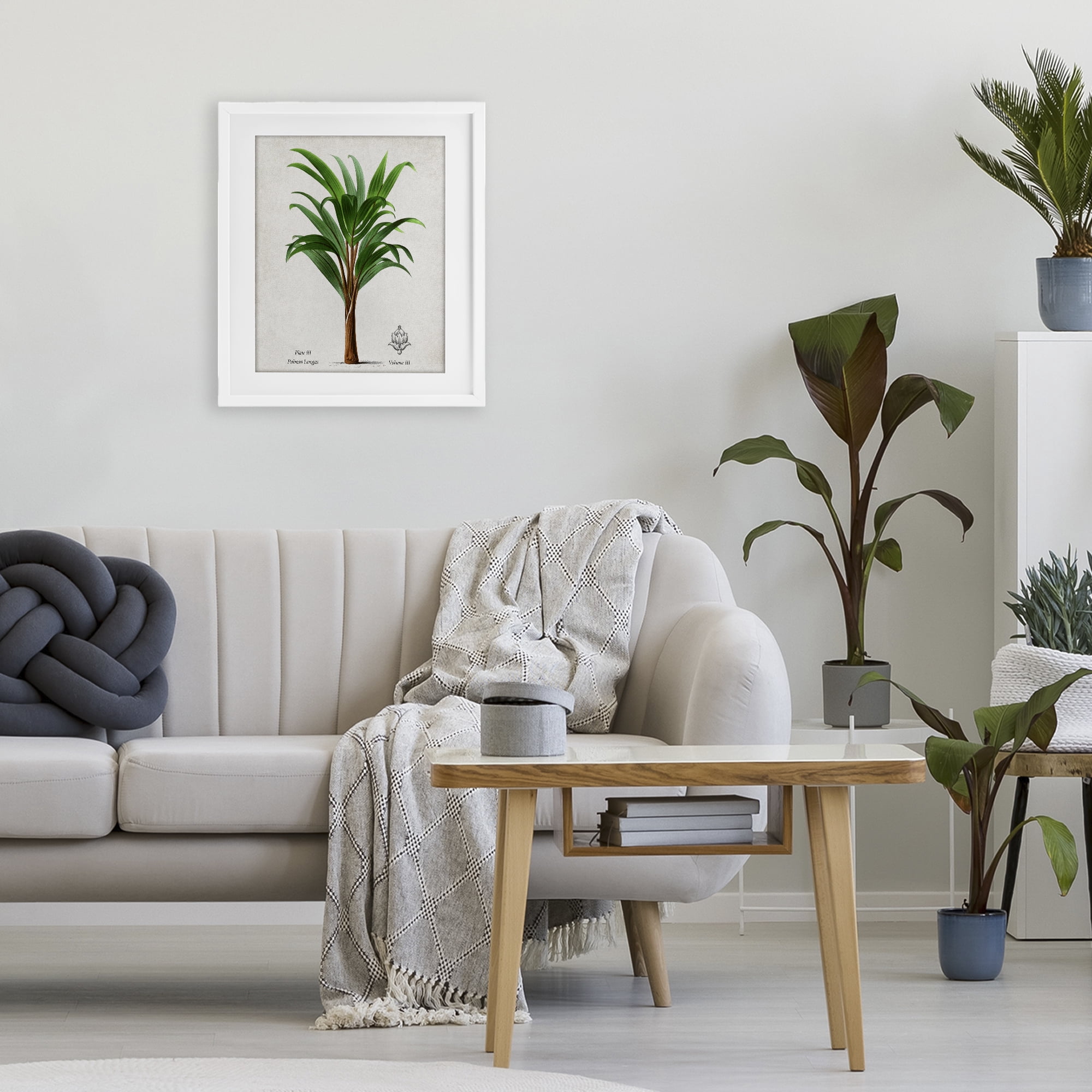 Stupell Industries Palmas Longas Palm Tree White Framed Print Under Glass, design by Val Rhodes