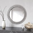 thumbnail image 5 of Silver Jeweled Round Wall Mirror for Wall Decor,24", 5 of 8