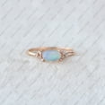 thumbnail image 2 of Marquise Opal & Diamond Ring, 925 Sterling Silver Band Ring, Anniversary Ring, Handmade Fine Jewelry, Gift For Her May Birthstone Ring., 2 of 5