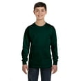 thumbnail image 2 of Gildan G540B Youth Heavy Cotton 100% Cotton Long Sleeve&nbsp;T-Shirt, Forest Green, M, 2 of 5