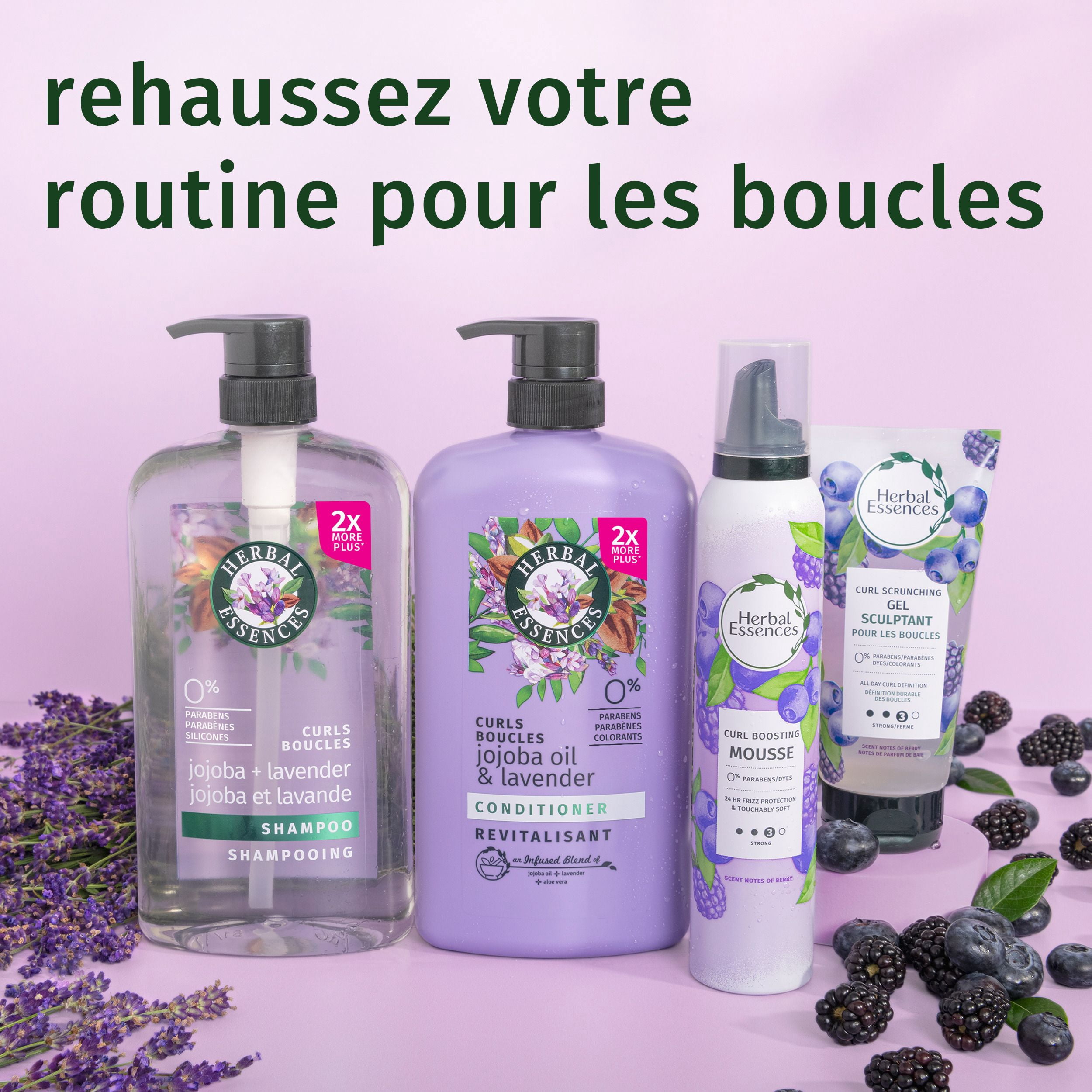 HERBAL ESSENCES – REVITALISANT POUR CHEVEUX BOUCLÉS JOJOBA ET LAVANDE – 1L