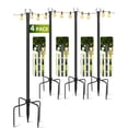 thumbnail image 1 of Postes para luces de guirnalda LRYXEG, paquete de 4, 305 cm, metal, para exterior, 1 of 9