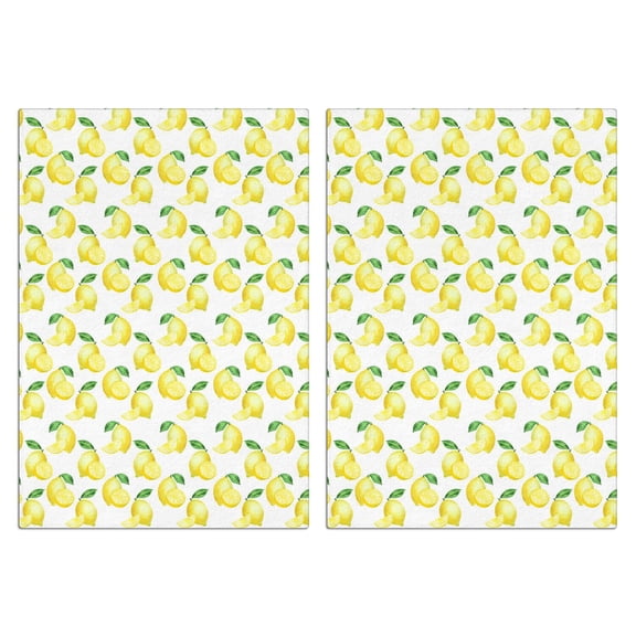 Lemon Kitchen Towels Set Of 2, Absorbent and Soft Dish Towels for Farmhouse Decor, Country Kitchen.