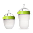 thumbnail image 1 of Comotomo Natural Feel Bundle - 2 Items: 8 Ounce Baby Bottle Green & 5 Ounce Baby Bottle Green by Com, 1 of 2