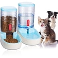 thumbnail image 1 of Dispensador automático de agua y comida para mascotas, gatos, perros, 3,8 l, con 1 dispensador de agua y 1 comedero automático Adepaton  MZQ-0069-2, 1 of 7