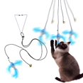 thumbnail image 3 of Juguete para gatos, divertido palo para gatos, accesorios para ejercitador interactivo colgante, juego retráctil para rebotar para gatos, suministros - 21CM Sunnimix Juguetes interactivos para gatos, 3 of 7