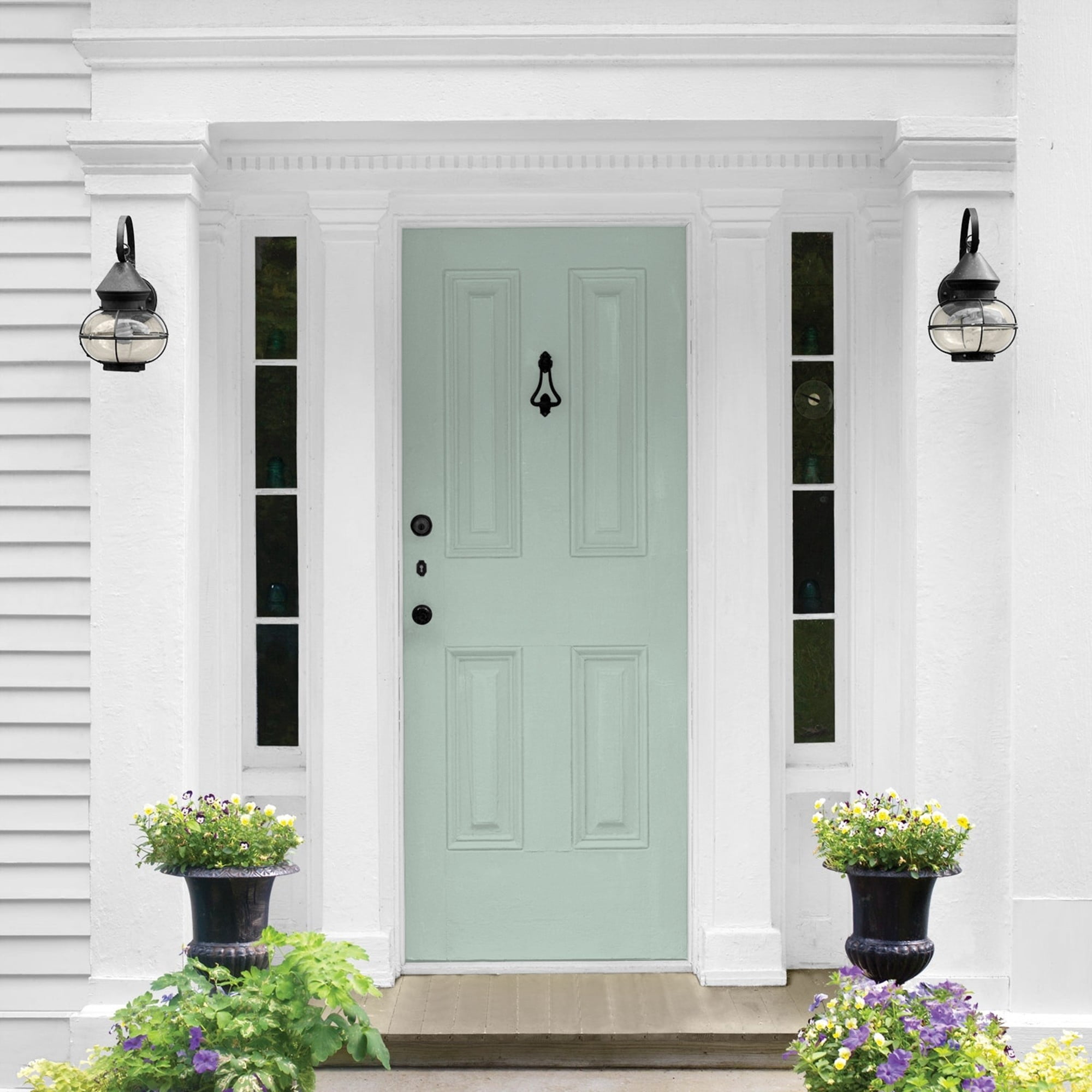 Glidden HEP Aquamarine Dream / Blue Semi-Gloss Exterior Paint with Primer, 1 Gallon
