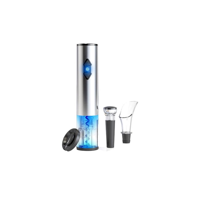 Abrebotellas Eléctrico Sacacorchos Alimentado Por Batería Herramienta Compacta De Apertura De Botellas De Acero Inoxidable Con Cortador De Láminas Minnieouse HA020894-00