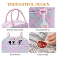 thumbnail image 6 of MEXS Lunch Bag for Women Reusable Lunch Box Quilted Puffer Large Capacity Insulated Cooler Tote Bags Work Travel Picnic, 6 of 7