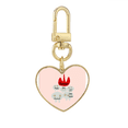 thumbnail image 1 of Animal Hunters Human Art Deco Fashion Gold Heart Keychain Metal Keyring Holder, 1 of 3