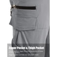 thumbnail image 4 of Pantalones cortos cargo TACVASEN para hombre, senderismo, secado rápido, gris claro, 4 of 7