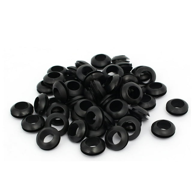 Rubber Ring Sealing Grommet Electrical Wire Gasket Black 10mm Inner Dia 50pcs