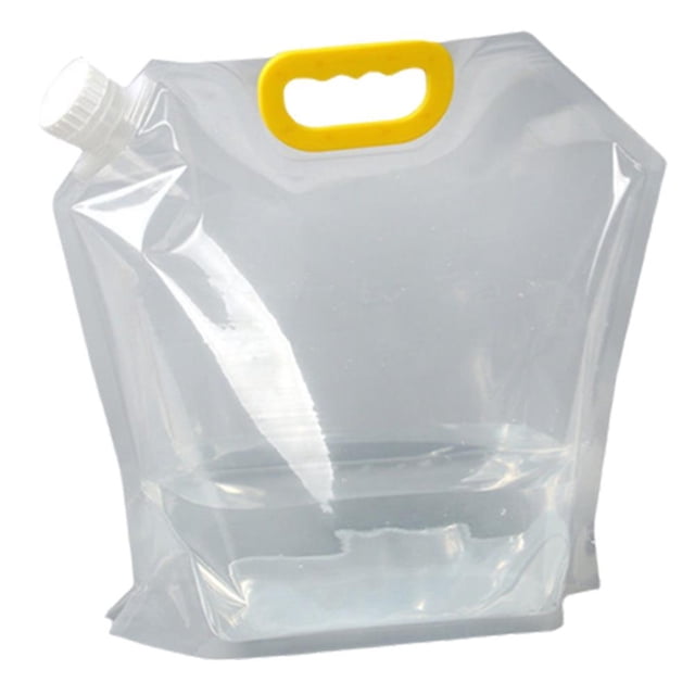 Foldable Portable Drinking Water Bag Plastic Lightweight for Outdoor Activities, Eco-Friendly