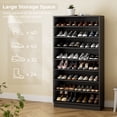 thumbnail image 2 of StorageWorks 40 Pair Adjustable Shoe Rack, Large Capacity Shoe Shelf, Black, 2 of 8
