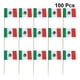 thumbnail image 2 of 100 piezas de diseño de la bandera nacional de México Toppers de la torta Torta creativa Selecciones de frutas Cupcake Insert Deco HOMEMAXS mx6154893, 2 of 4