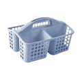 thumbnail image 2 of Cesta de ducha, cesta de almacenamiento con compartimentos, portátil, multifuncional, organizador de artículos de tocador para gimnasio, dormitorio Azul, 2 of 8