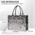 thumbnail image 3 of Large Capacity Tote Bag,Gold Black Checkered Pattern Handbag Fashion Luxury Tote Bag,15.7"x13"x 5.1" Inches,Laptop Compatible, 3 of 6