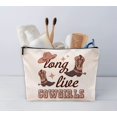 thumbnail image 2 of Bolsa de maquillaje Sufamb Long Live Cowgirls Retro Western Beige, 2 of 4