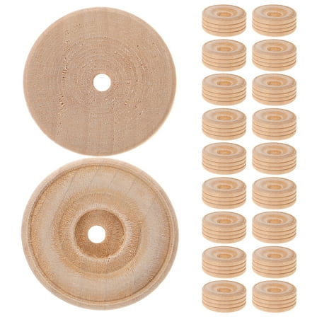 20 Pcs Wooden Wheel Model Child 3.00X3.00X1.20CM Khaki