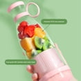 thumbnail image 2 of (Pink) Portable Blender, USB Blender, Smoothie Mini Blender, 380ml Fresh Juice Blender, Suitable for Home, Travel, Office, Gym; ABS+Food Grade PC, 2 of 11