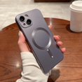 thumbnail image 2 of for iPhone 15 Case with Camera Lens Protector Compatible with Magsafe Wireless Charge Shockproof Protective Cute Slim Soft Silicone iPhone 15 Phone Case for Women Girls 6.1 Inch 2023 (Gray), 2 of 6