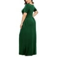 thumbnail image 4 of POSESHE Women's Plus Size Short Sleeve Maxi Dress with Pockets，Tunic Swing T-Shirt Dress, 4 of 4