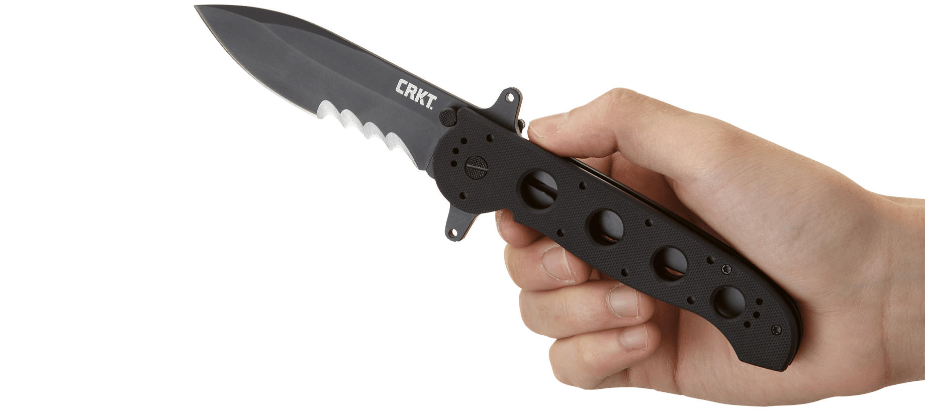 CRKT M21-14SFG Folding Knife with Liner Lock: 1.4116 Veff Serrations Blade, G10 Handle, Reversible Pocket Clip, M21-14SFG