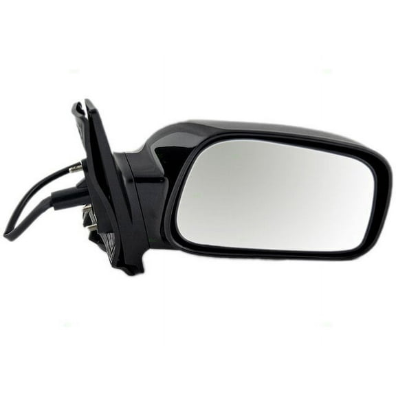 Right Passenger Side Power Mirror - Gloss Black - Non-Folding Style - Compatible with 2003 - 2008 Toyota Corolla Sedan 4-Door 1.8L 4-Cylinder Naturally Aspirated DOHC GAS 2004 2005 2006 2007