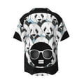 thumbnail image 2 of Disketp Men's Hawaiian Black Head Woman with Panda Hair Print Shirts Button Down Holiday Beach Shirts-XX-Large, 2 of 7
