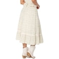 thumbnail image 4 of Bridgerton Celebrity Pink Women's Lace Trim Tiered Midi Skirt, Sizes XS-XXXL, 4 of 8