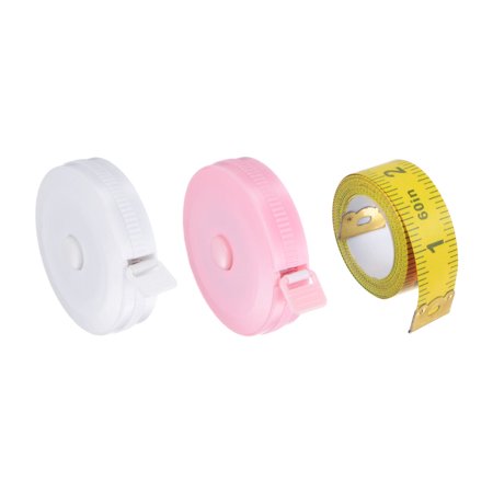 

Uxcell 3pcs 150cm and 200cm Soft Retractable Measuring Tape with 150cm Multicolor Soft Ruler White Nordic Pink