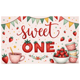 thumbnail image 3 of Colorful Design Sweet One Strawberry Banner Decorative Bunting Party Backdrop for First Birthday Kids Celebration, 3 of 8